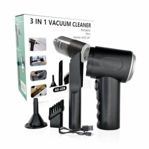3 in 1 Portable Car Vacuum Cleaner with Blower | USB Rechargeable Wireless Handheld Car Vacuum Cleaner Traveling, Camping ,Portable,Rechargeable (1)